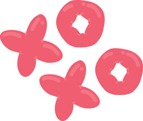 XOXO hug and kiss isolated hand drawn illustration