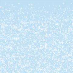 Falling snowflakes christmas background. Subtle