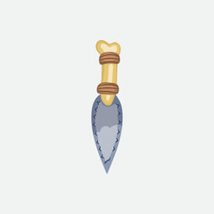 Ancient Knife Icon. Cartoon of Sickle Vector