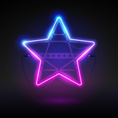 Glowing Neon Star Frame