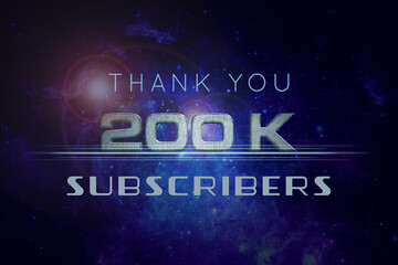 200 K subscribers celebration greeting banner with Star Wars Design