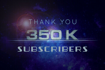 350 K  subscribers celebration greeting banner with Star Wars Design