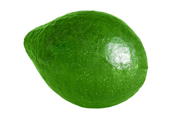 Whole avocado isolated on a transparent background.
