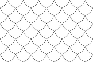 Naklejka premium Abstract Seamlessbackground in Arabic style. Minimal texture of openwork mesh, lace, weaving, fine lattice. Simple minimalist geometric background