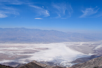 view on the salt plains of death valley