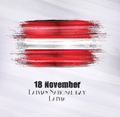 Vector illustration of  Latvia,18 November,Latvian National day