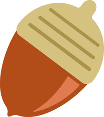 ドングリのシンプルで可愛いイラスト