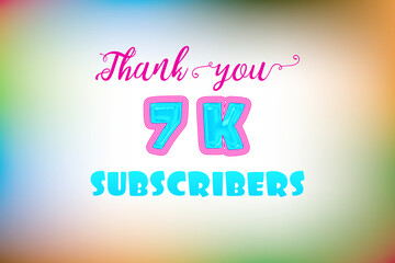 7 K  subscribers celebration greeting banner with Jelly Design