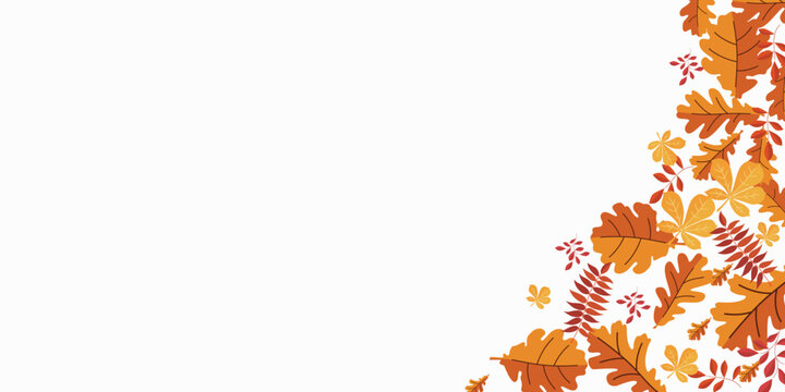 Vector banners with colorful autumn leaves.