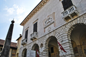 Il centro storico di Feltre in provincia di Belluno.