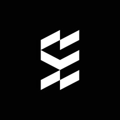 Letter SE Abstract Modern Logo Monogram Icon