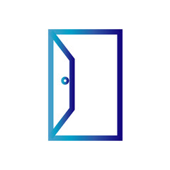 Icon Open Door Gradient Icon Vector