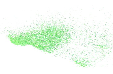 Obraz premium Green sand pile, Christmas and holiday decoration isolated on white background, top view