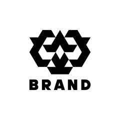Tiger Head Geometric Logo