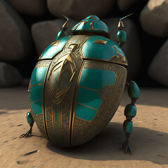 Egyptian decorative scarab beetle