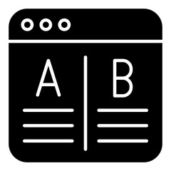 Modern design icon of ab test