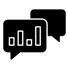 Premium download icon of analytical chat