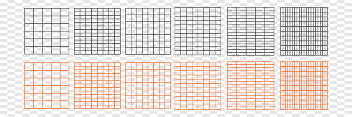 Grid tables vector set design template illustration modern design