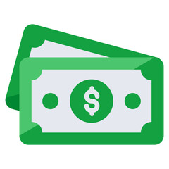 A unique design icon of paper currency 