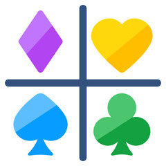 A unique design icon of card suits