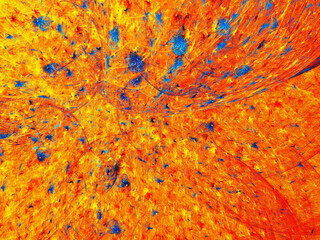 blue and orange abstract fractal background 3d rendering illustration