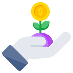 Modern design icon of dollar plant