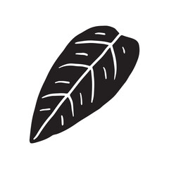 Tropical leaf plant silhouette icon