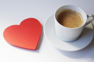 カフェラテとハート