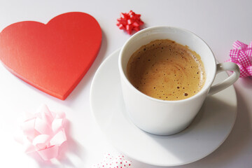 カフェラテとハート