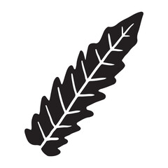 Tropical leaf plant silhouette icon