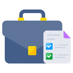 An editable design icon of business document 