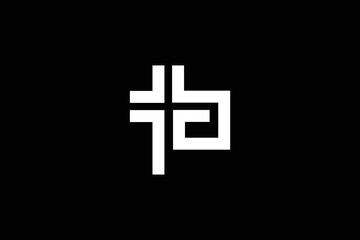 Minimal Awesome Trendy Professional Letter P Christian Cross Logo Design Template On Black Background - obrazy, fototapety, plakaty