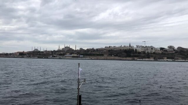 topkapi palace, view from the sea in istanbul