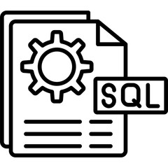 Obraz premium Sql File Icon