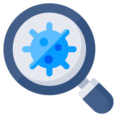 Premium download icon of search bacteria 