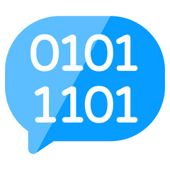 Premium download icon of binary chat 