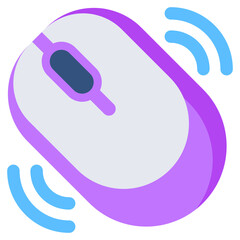 Colored design icon of smart mouse 
