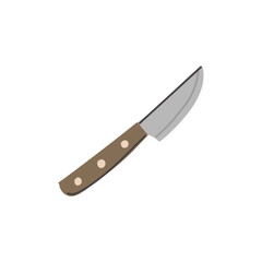Cartoon kitchen knife icon. Hand drawn kitchenware illustration. vector concept