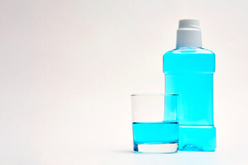 Oral rinse for mouth and teeth wash, background