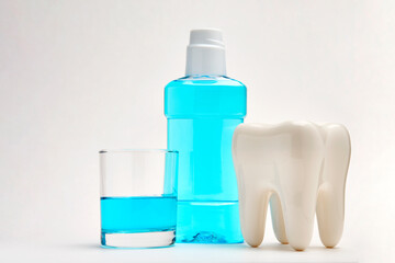 Oral rinse for mouth and teeth wash, background