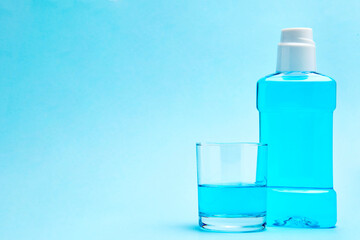 Oral rinse for mouth and teeth wash, background