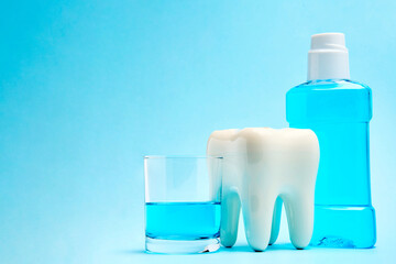 Oral rinse for mouth and teeth wash, background