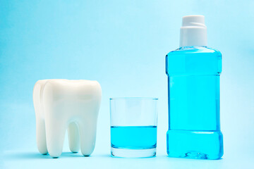 Oral rinse for mouth and teeth wash, background