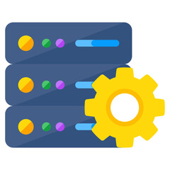 Db with gear, icon of server setting