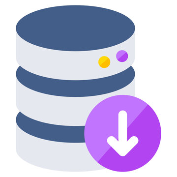 Modern design icon of database download 