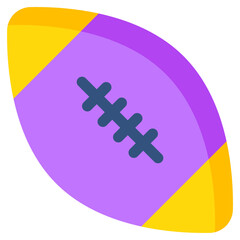 Obraz premium American football icon, flat design of rugby