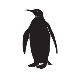 penguin vector animal black silhouette.