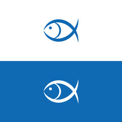 Obraz premium fish logo icon vector illustration template design
