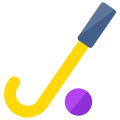 Flat design icon of hockey
