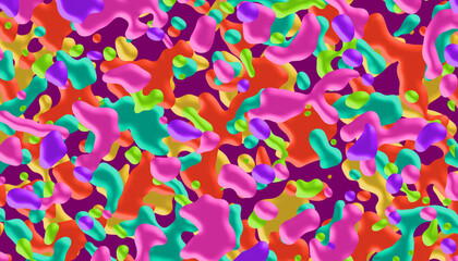 3d abstract fluid colorful candy jelly floating bubbles texture high quality as wallpaper


